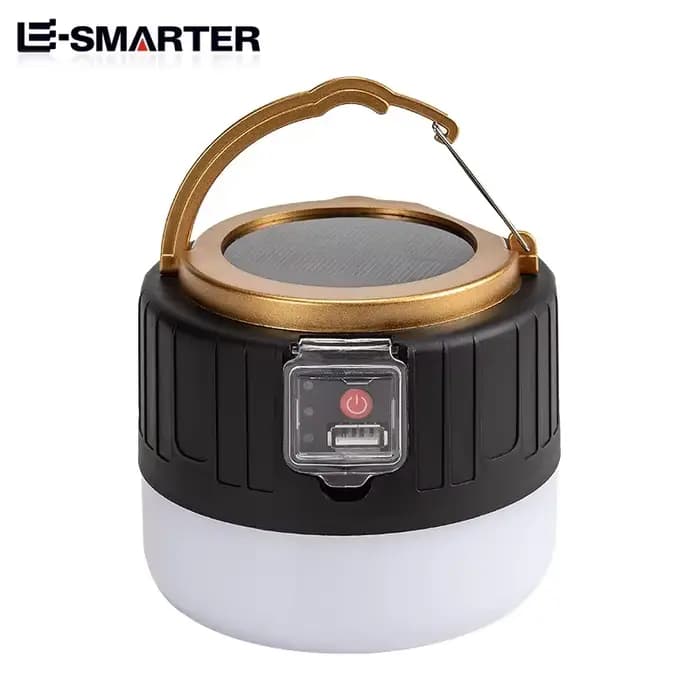 Lampes de camping solaires à LED pour l'extérieur, lanternes portables rechargeables par USB, éclair