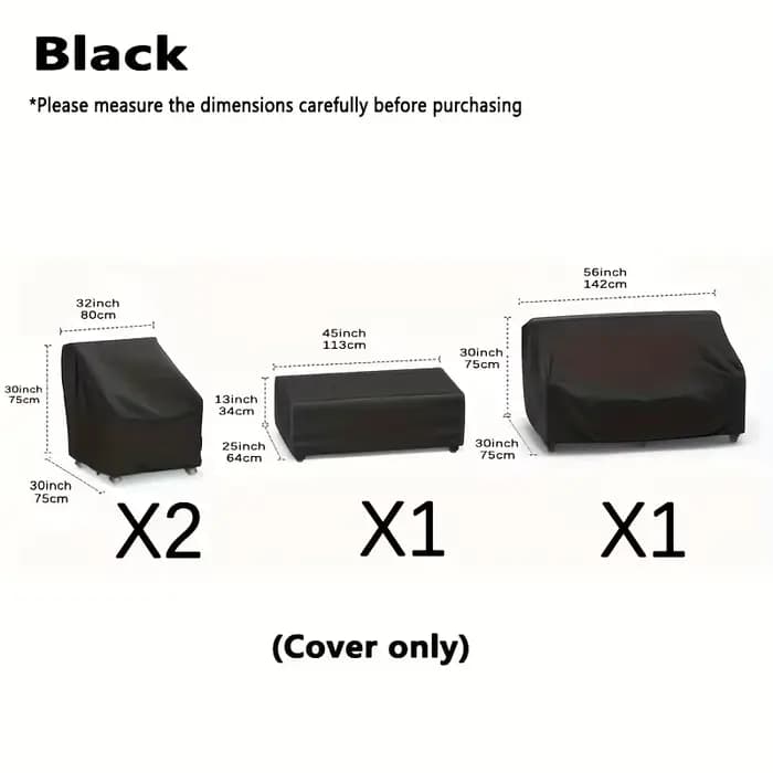 4 pièces/ensemble de housses pour meubles de terrasse, matériau en tissu Oxford Durable pour meubles
