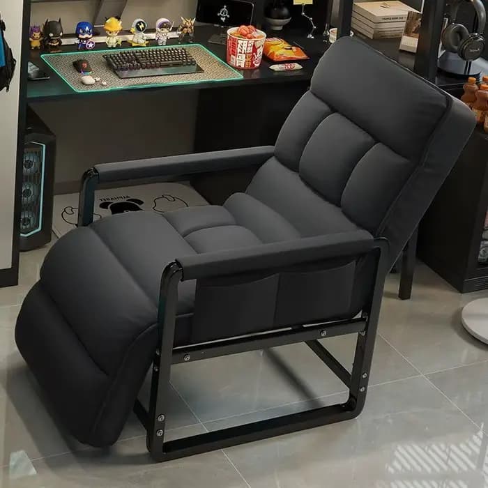 Fauteuil inclinable pliable, chaise de salon, de sieste, de bureau, confortable, ergonomique, réglab