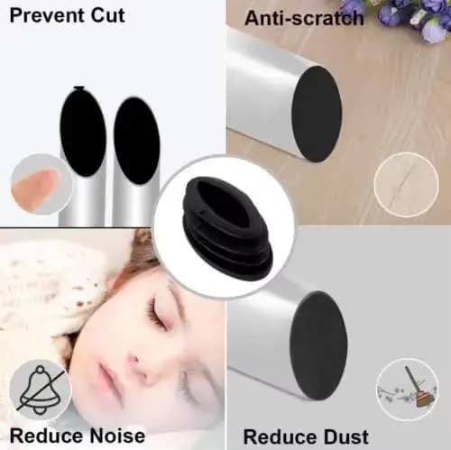 Embouts de chaise ovales, 50/100 pièces, bouchon de tube, coussinets ovales pour meubles, capuchon d