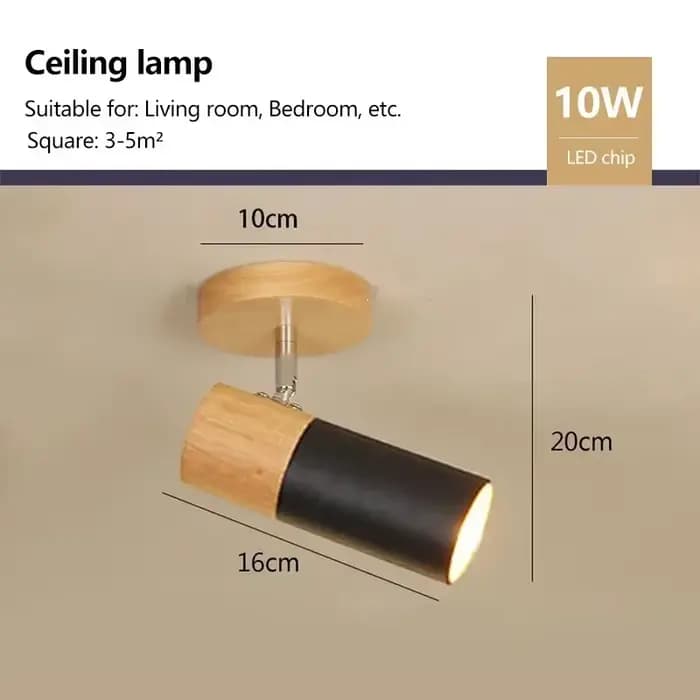 Plafonniers en bois projecteur rotatif pour salon salle à manger chambre vestiaire projecteur réglab