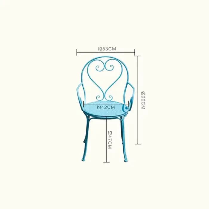 Ensembles de meubles de jardin en fer rétro européen, table et chaises de balcon de cour extérieure,