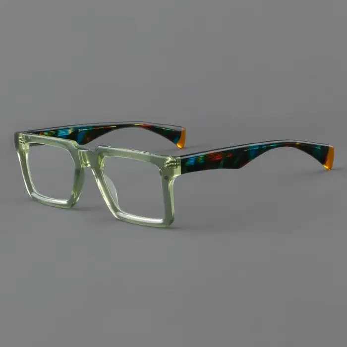 Lunettes de lecture optiques carrées vertes pour hommes et femmes, lunettes de presbytie, anti-lumiè