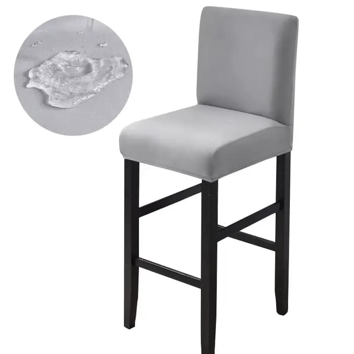Housses de chaise à dossier court imperméables, housses de chaise de salle à manger, housse de chais