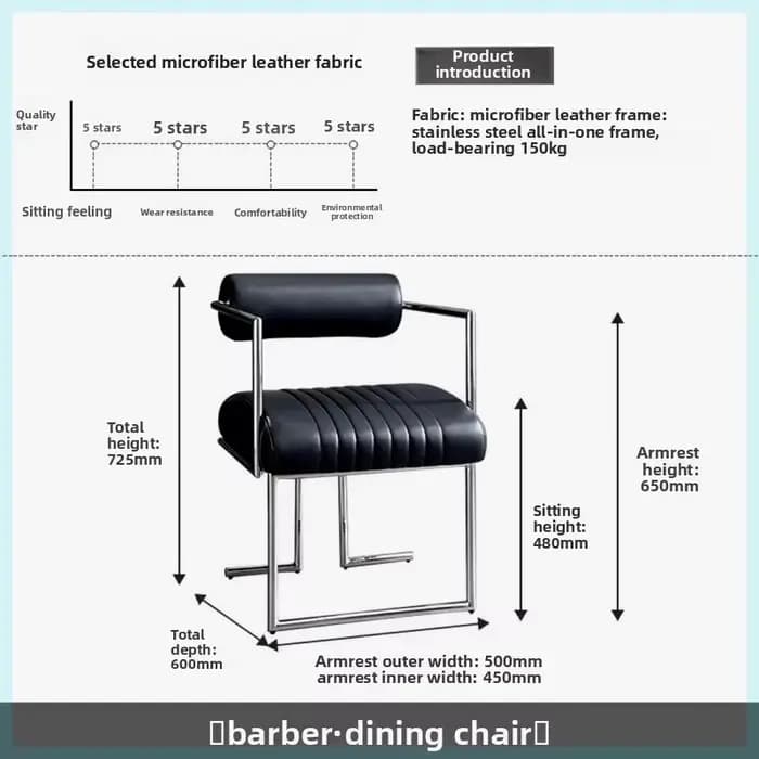 Chaise en acier inoxydable au Design moderne et Simple, maison créative, salon, chambre à coucher, d