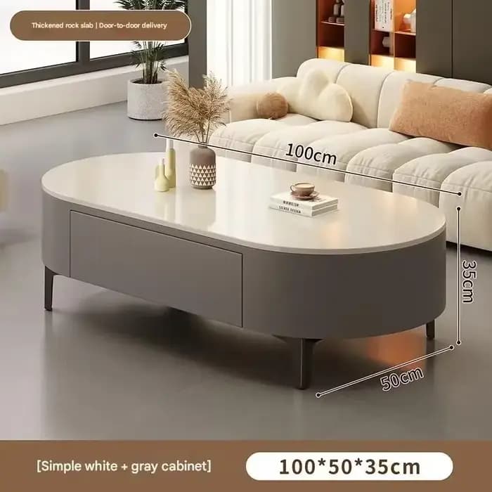 Table basse moderne Simple pour salon, organisateur ovale bon marché, Table d'appoint, collier Funky