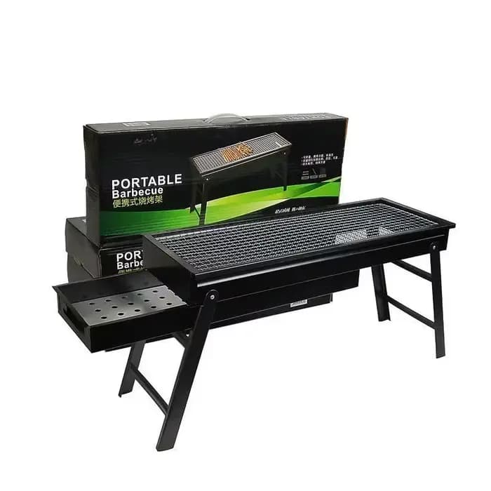 Nouveau Grand Barbecue Pliant Portable au Charbon de Bois pour Camping et Pique-nique en Extérieur –