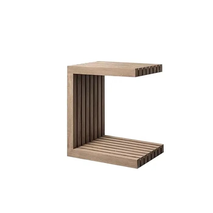 Canapé d'extérieur en bois massif de teck, résistant à la pluie et protection solaire, pour cour, Vi