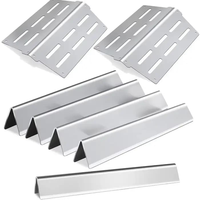 Pièces de rechange pour barbecue en acier inoxydable, 4 pièces, distribution efficace de la chaleur,