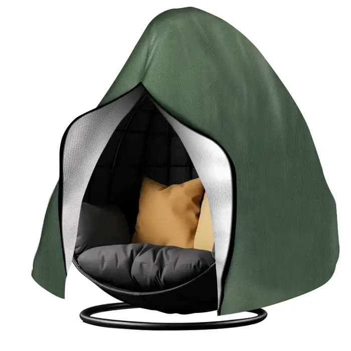 Housse de chaise suspendue d'extérieur imperméable pour chaise œuf, siège unique, cocon, balançoire,