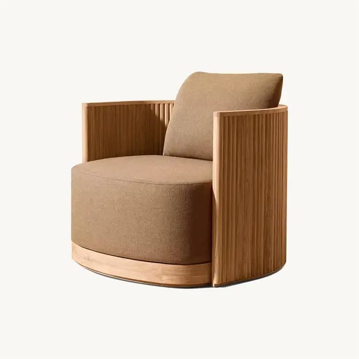 Mobilier de jardin extérieur personnalisé jardin patio teck ensemble de canapé sectionnel tissu impe