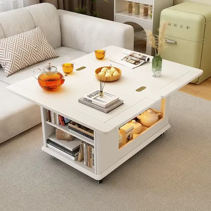 Table basse pliante mobile de salon, armoire latérale de canapé à la maison, table d'appoint mobile,