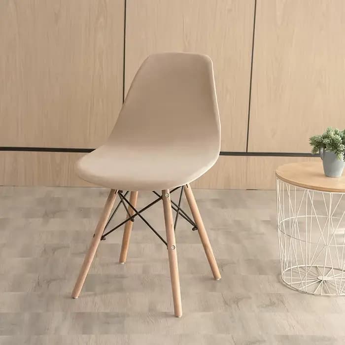 1 pièce de housse de chaise courte en tissu velours, petite taille, housse de siège de chaise de bar