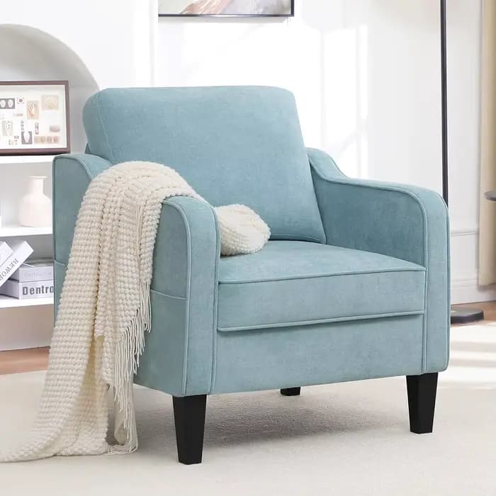 Fauteuil d'appoint pour salon, fauteuil de lecture moderne du milieu du siècle pour chambre à couche
