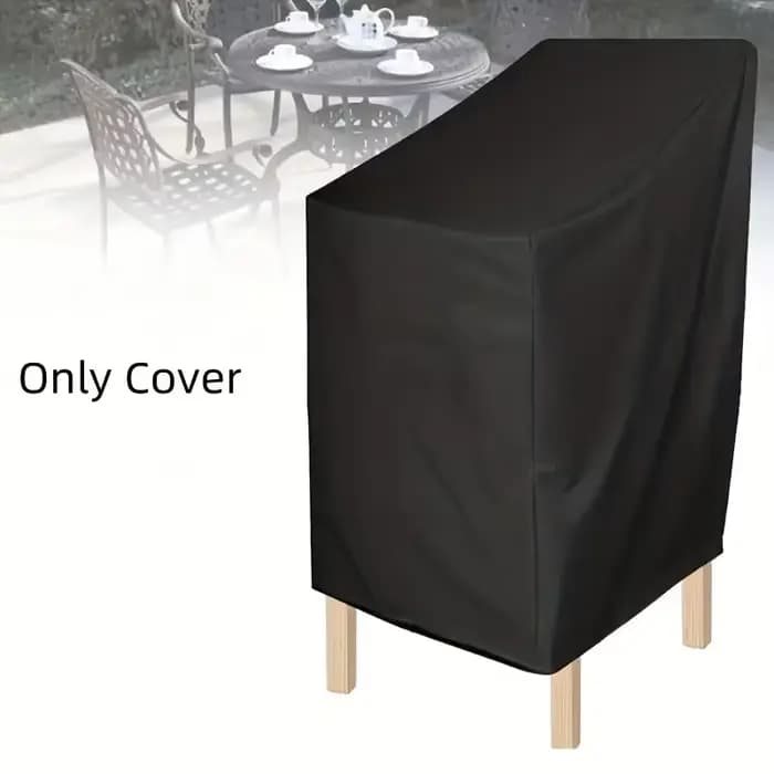 Housse anti-poussière pour chaise empilable, terrasse de jardin extérieure, sac de rangement, housse