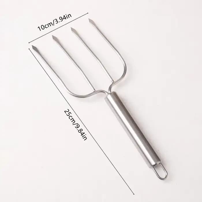 Fourchette à steak en acier inoxydable pour barbecue en plein air, quatre mailles de dinde, modules