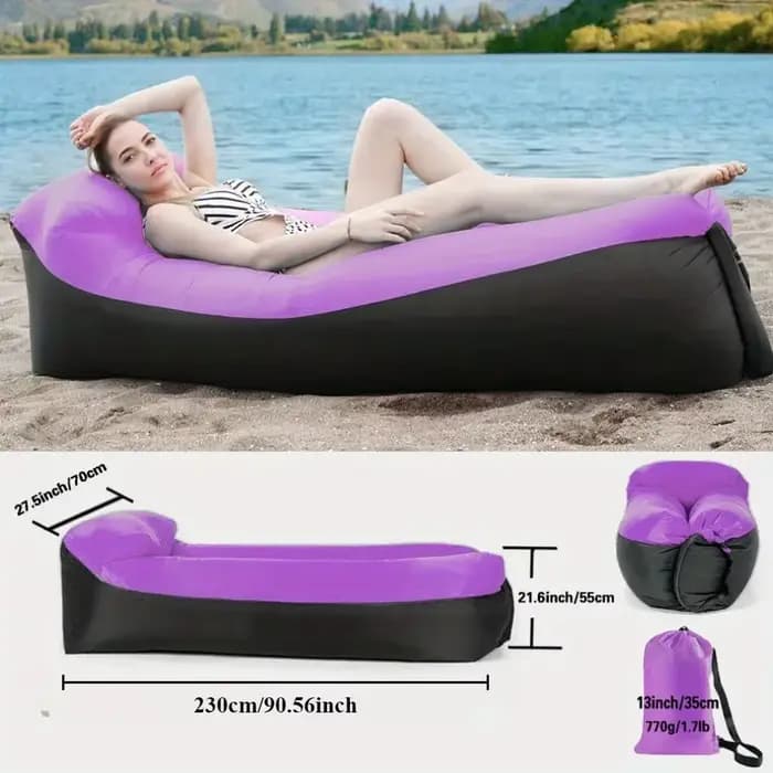 Nouveau canapé gonflable de Camping pliant paresseux chaise longue gonflable extérieure Portable mob