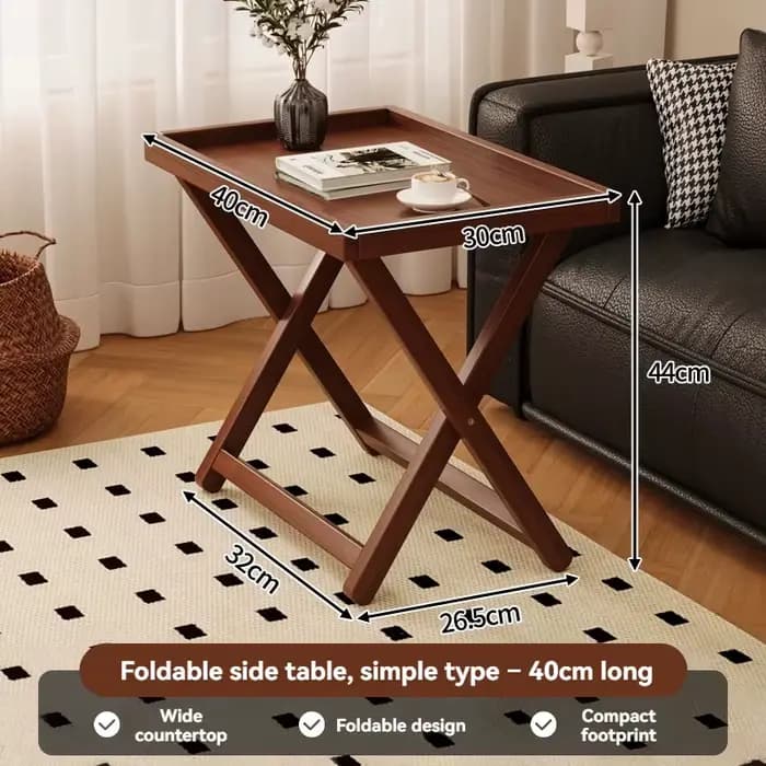Table d'appoint pliante, table de lit durable pour téléviseur, petite table d'appoint pour salon, ch