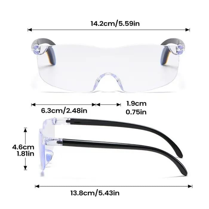 Lunettes de travail ergonomiques 16X, légères, avec loupe intégrée, pour seniors, travaux de précisi