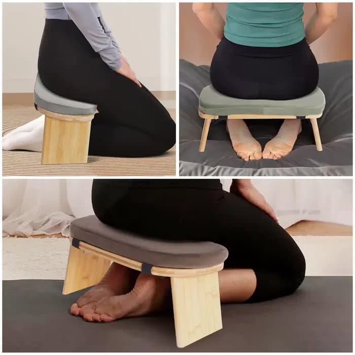 Tabouret de méditation pliable et ergonomique, résistant aux rayures, résistant aux chocs