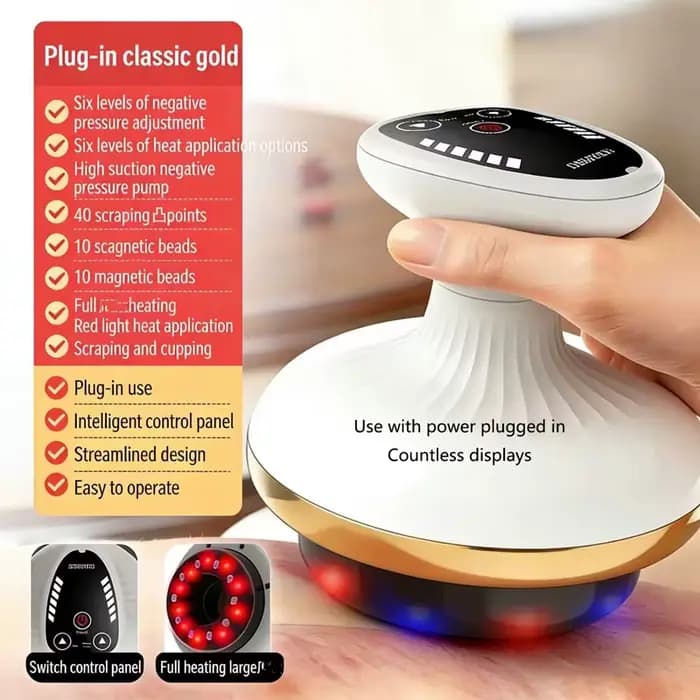 Brosse de massage électrique pour méridiens, grattoir universel pour le corps, grattoir à ventouses,