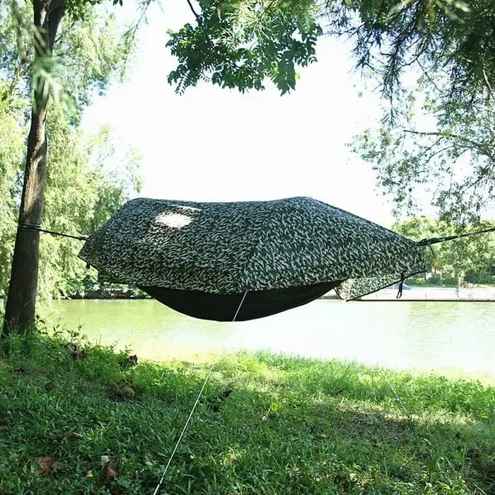 Hamac de voyage en tissu imperméable pour hamac de 270cm, auvent de protection solaire pour hamac av