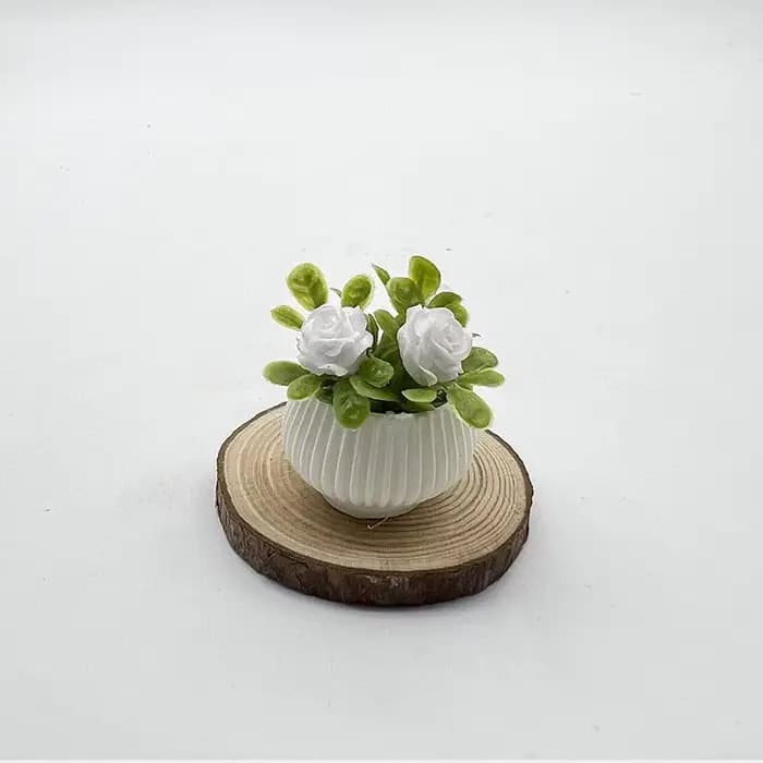 ▶ 1 pièce Décoration de scène de salon pour maison de poupée, Modèle de plante en pot miniature de r