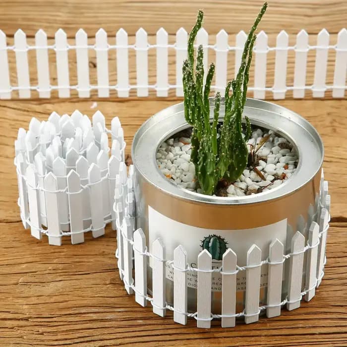 Clôture miniature en bois 5x90cm pour jardin féerique, accessoires faits main DIY pour aménagement p