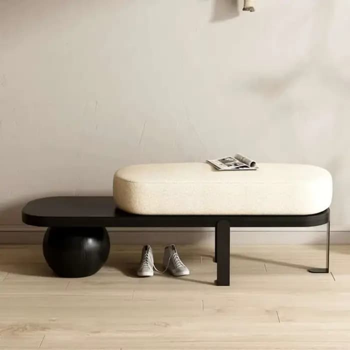 Omans-Banc en Bois Massif, Porte de Maison, Tabouret de Changement de Chaussures, Pouf de oral et, E