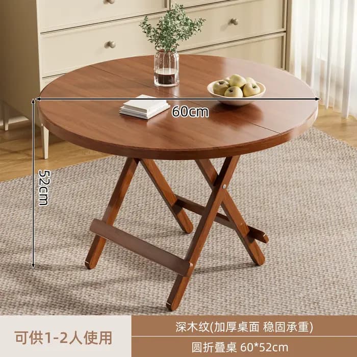 Table ronde pliable Table de salon ronde/carrée Table de cuisine de bureau polyvalente 60/70/80/100
