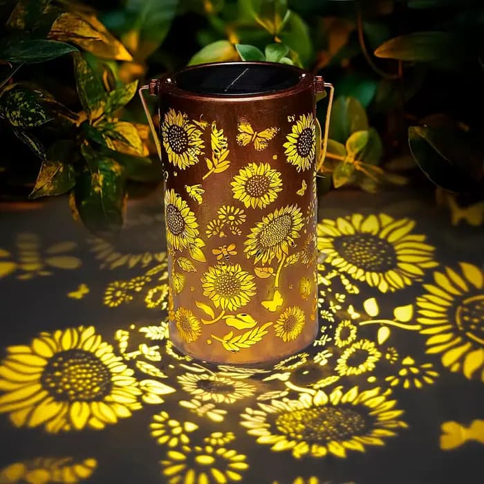 Lumière de tournesol et lumière d'ombre, lumière extérieure étanche à énergie solaire pour allée noc