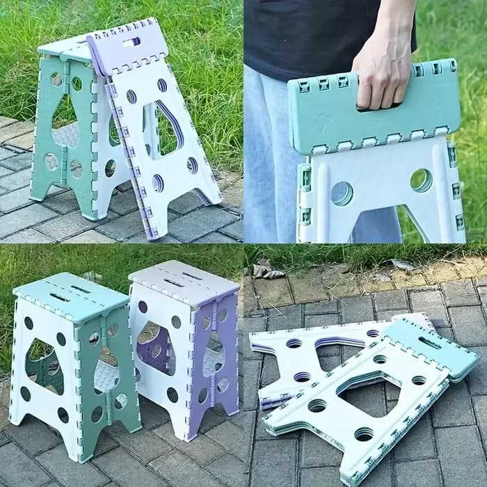 Chaise pliante d'extérieur, chaises pliantes portables en plastique épais, tabouret pliant multifonc