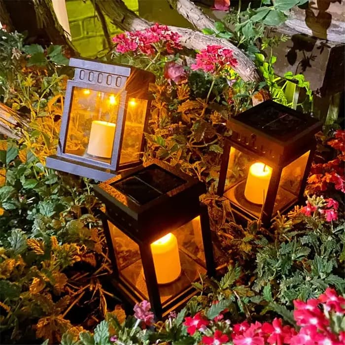 Lanterne Solaire d'Extérieur, Luminaire Décoratif de Paysage, Idéal pour une Pelouse, une Cour ou un
