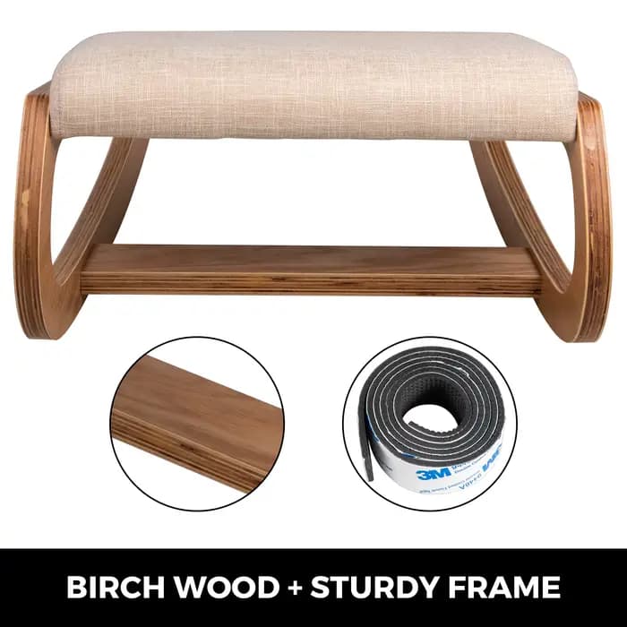 SucceBuy chaise à bascule ergonomique en bois à genoux Posture correcte chaise d'ordinateur mobilier