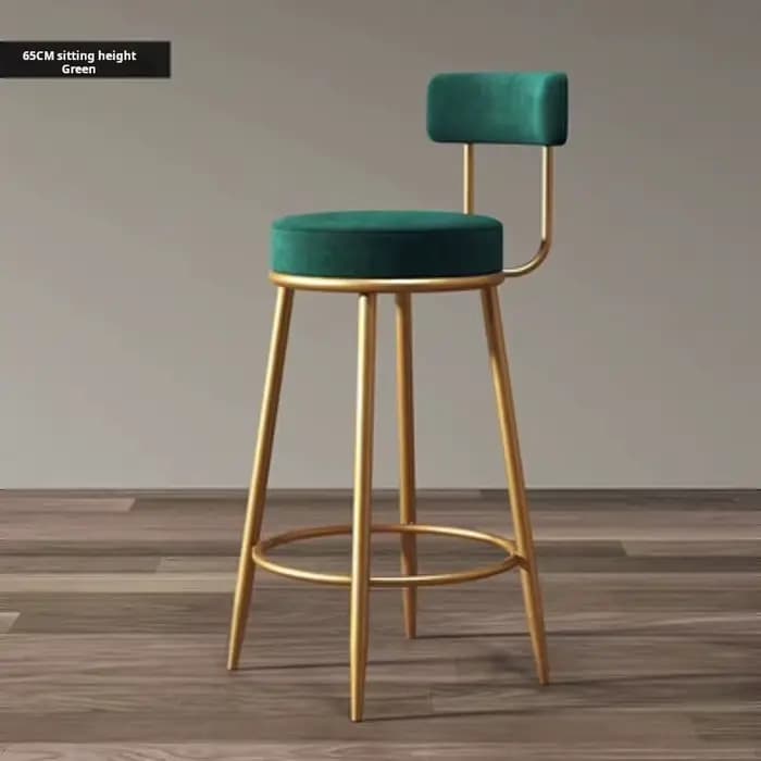 Chaises de bar nordiques tabourets hauts d'art en fer moderne dossier de cuisine tabourets de bar ca