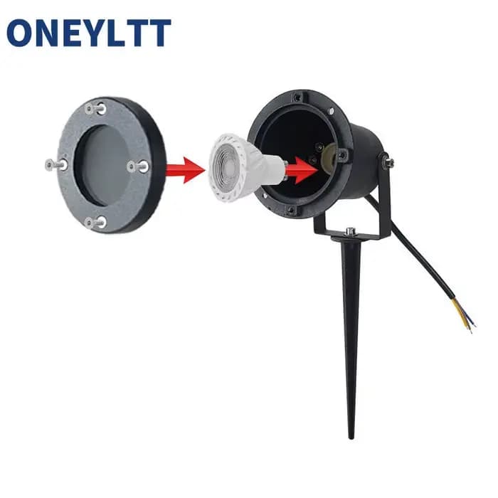 Livraison gratuite GU10 MR16 jardin pelouse lumière paysage lampe pointe étanche chemin ampoule Spot
