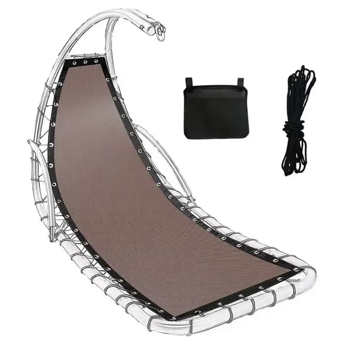 Chaise pivotante suspendue en tissu sans couture, Relaxation de jardin, conception d'installation fa