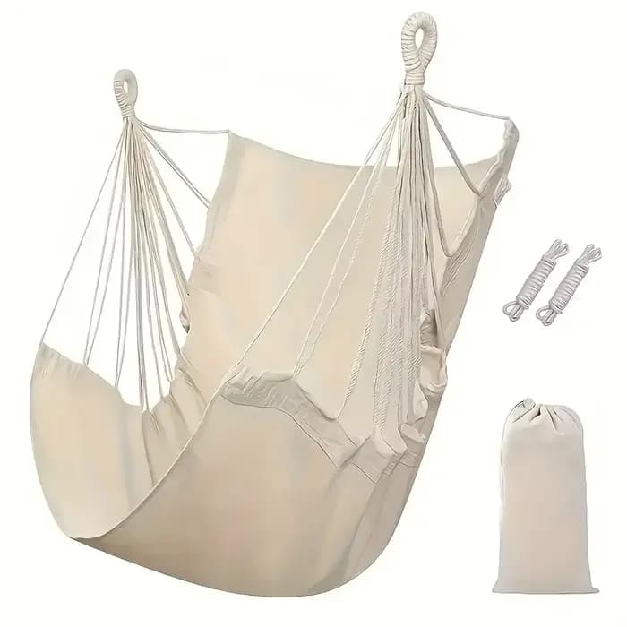 Fauteuil hamac portable en tissu avec conception anti-basculement - Comprend un sac de rangement pou