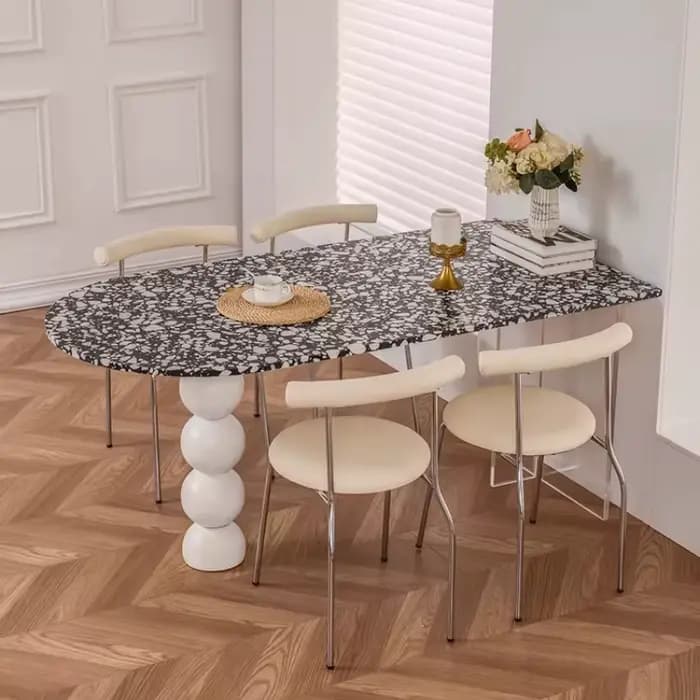Table de salle à manger design pour jardin, table basse nordique, table murale haute pour couloir, c