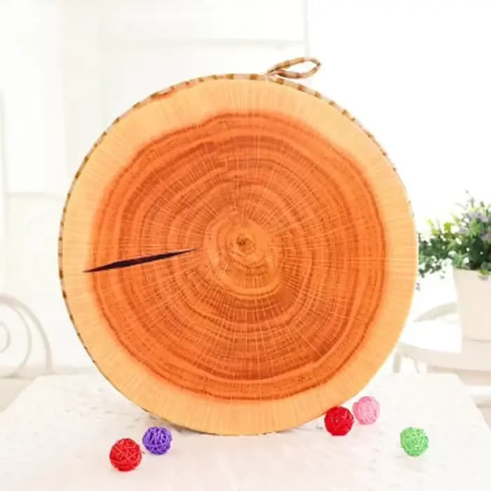 Coussin de siège rond en forme de fruit pour chaise de jardin, canapé en peluche, coussin de sol, or
