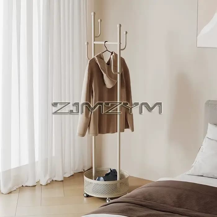 Porte-manteau mobile porte-vêtements debout en acier Durable cintre étagère support de sol porte-man