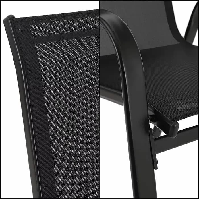 Chaises de jardin pliantes en acier et tissu Teslin, dossier haut, chaise de balcon, chaise de campi