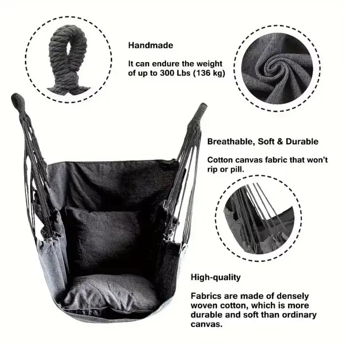 1PC chaise à bascule extérieure tissu hamac toile loisirs balançoire chaise dortoir Portable pliant