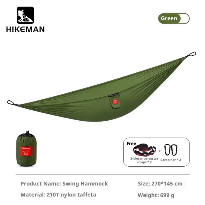 Hikeman – hamac de camping en plein air, portable, à ouverture rapide, anti-basculement, ultra-léger