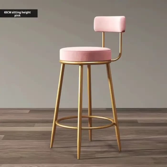 Chaises de bar nordiques tabourets hauts d'art en fer moderne dossier de cuisine tabourets de bar ca