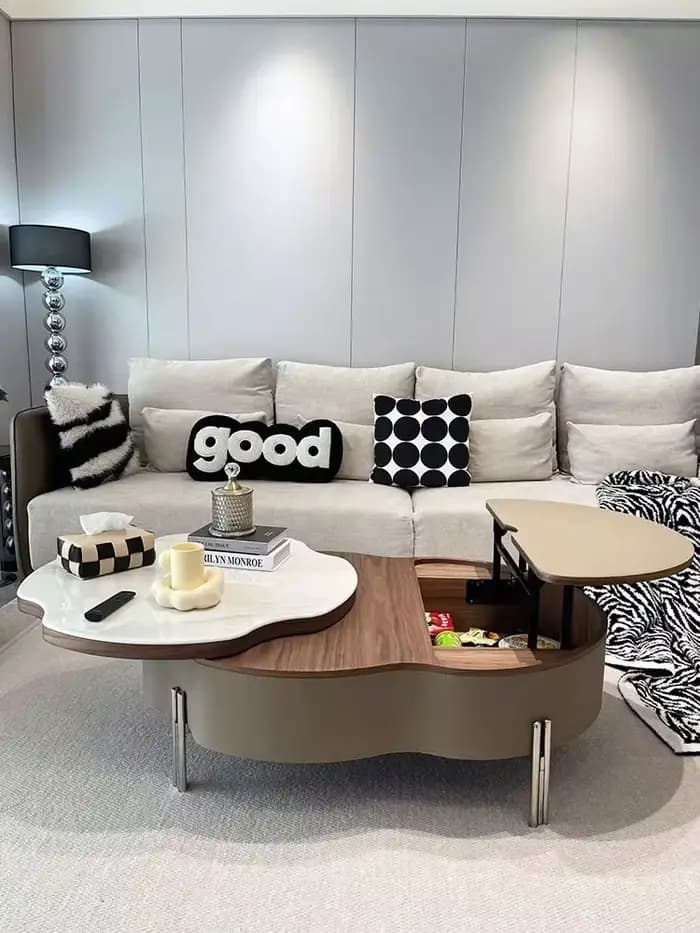 Table basse De rangement multifonctionnelle, style nordique, luxe, qualité délicate, tendance, éléga
