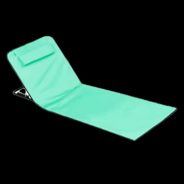 Chaise longue de plage pliable avec fonction inclinable, appui-tête et poignée, pour l'extérieur et