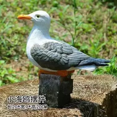 Statue d'oiseau de jardin 1 pièce, artisanat d'oiseaux mouette en résine pour l'extérieur, Statues d