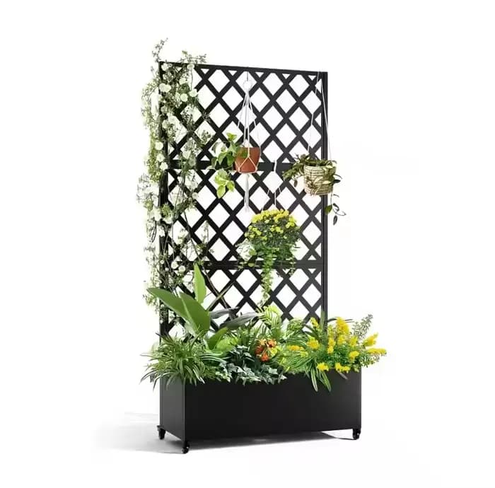 Boîte de jardinière en aluminium avec clôture, personnalisé, découpe Laser, diviseur de jardin, Pot