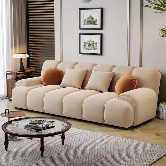 Confortable appartement salon canapés salon élégant minimaliste coussin canapé luxe Double Divano So